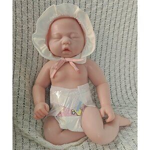 45cm Cute Reborn Baby Dolls Sleeping Newborn Platinum Silicone Dolls 2.75kg GIRL